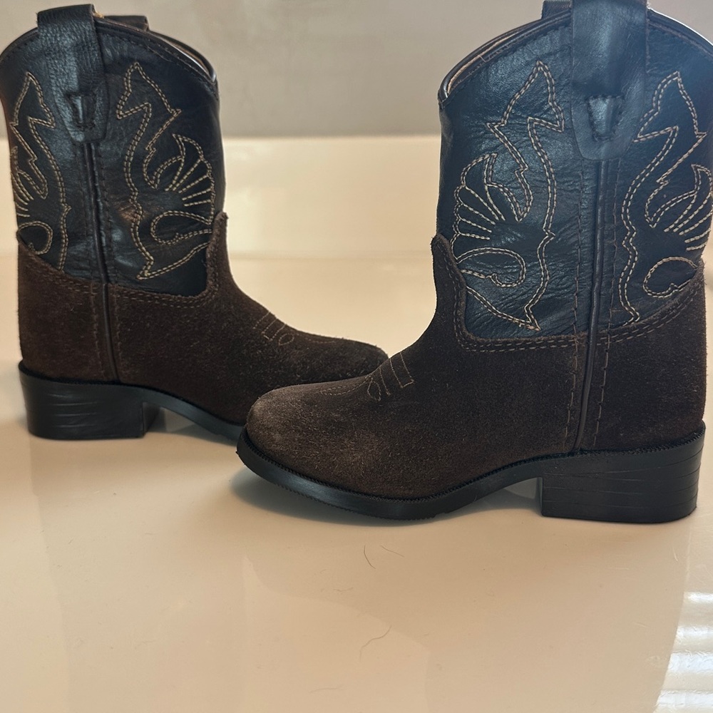 Masterson Boot Co brown leather Cowboy Baby Boots, size 5.